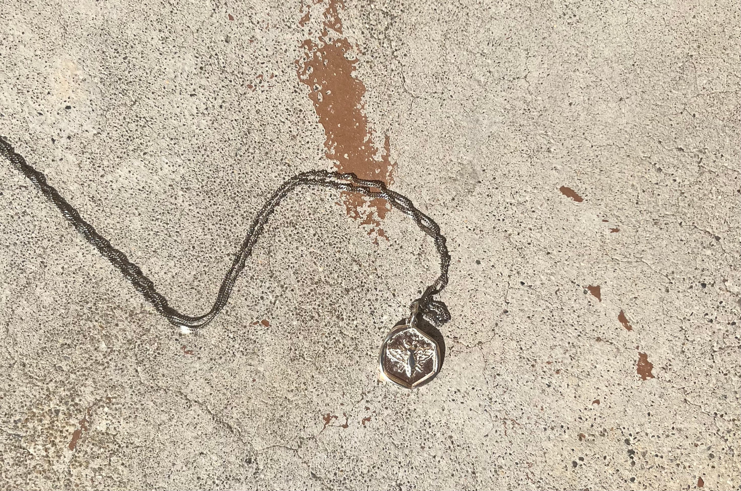 Bee silver necklace