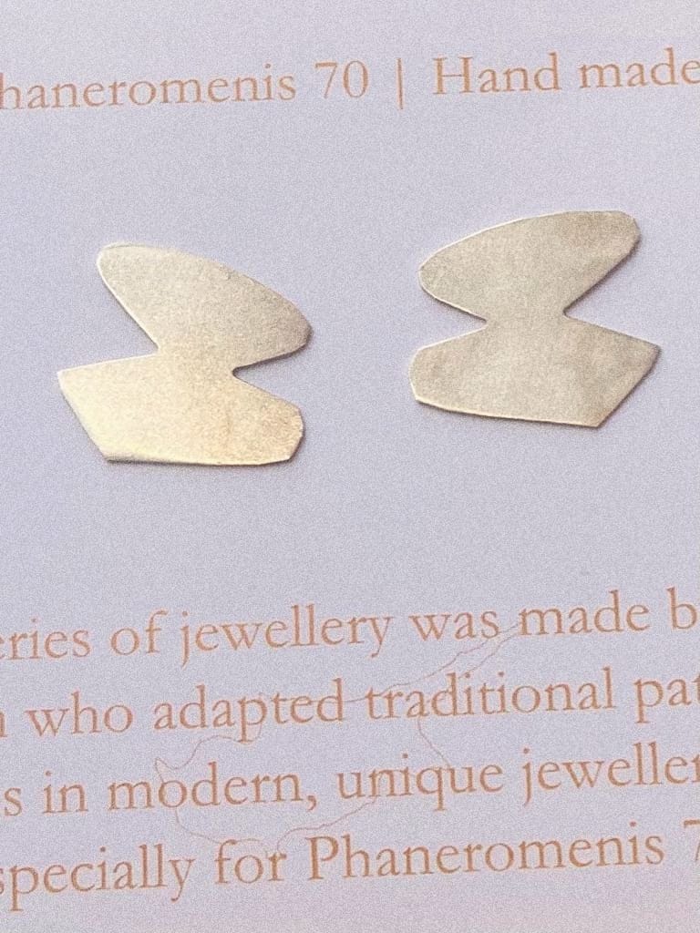 Abstract Silver Earrings