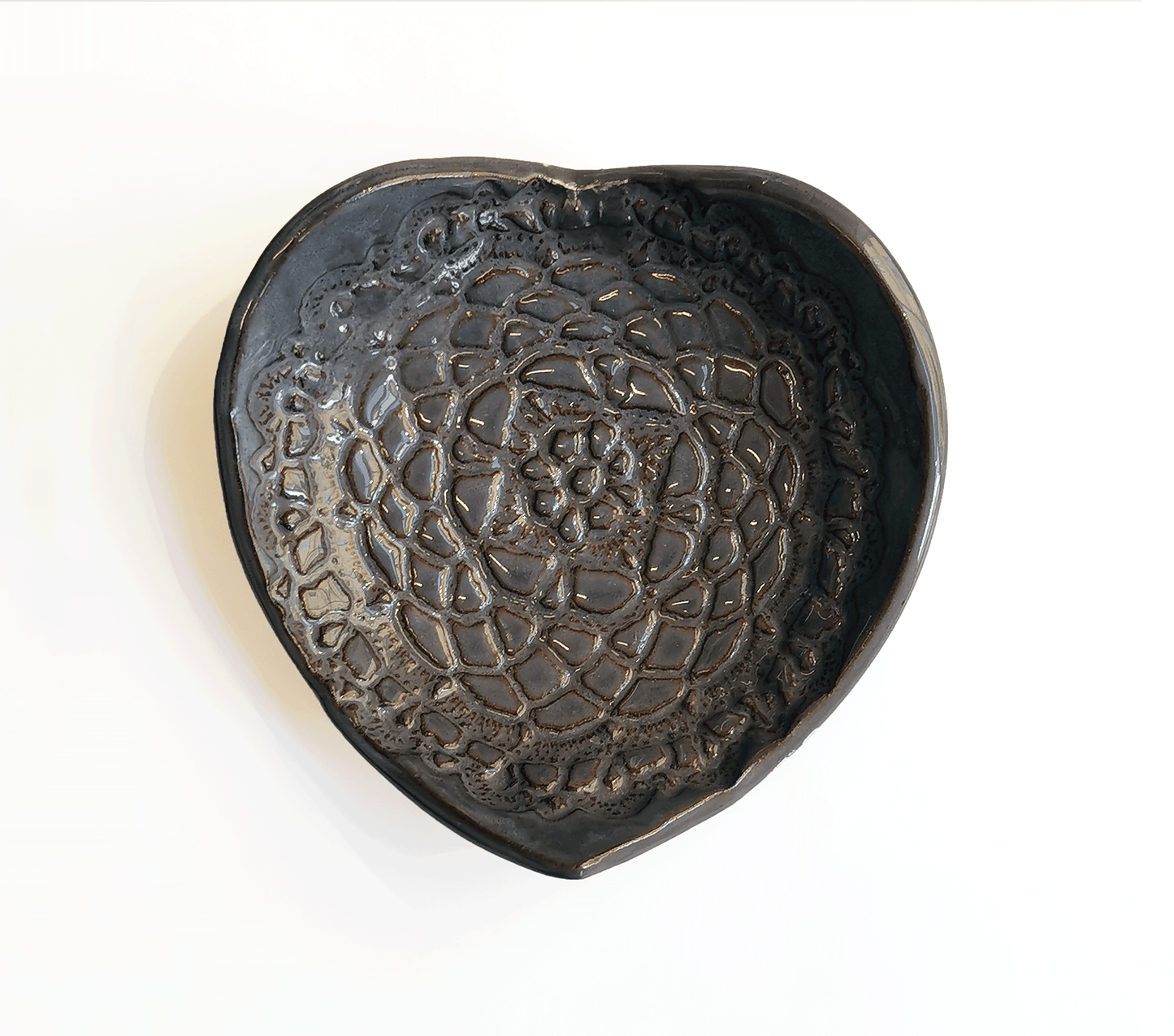 Ceramic Textured Heart Plates