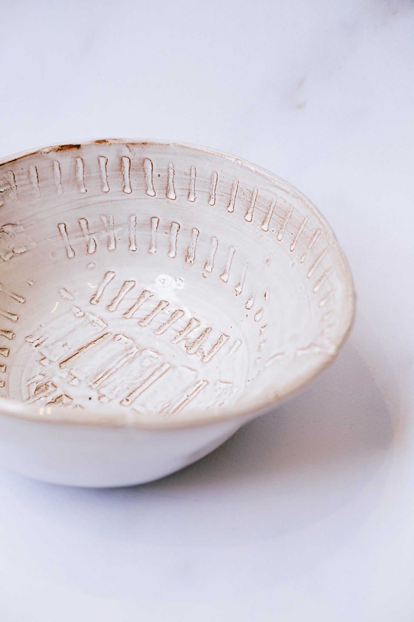 Carved Ceramic Bowl