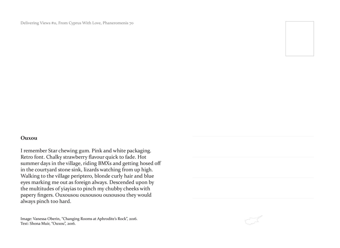 Delivering Views #14 - Book and Postcard Pack / "From Cyprus With Love"