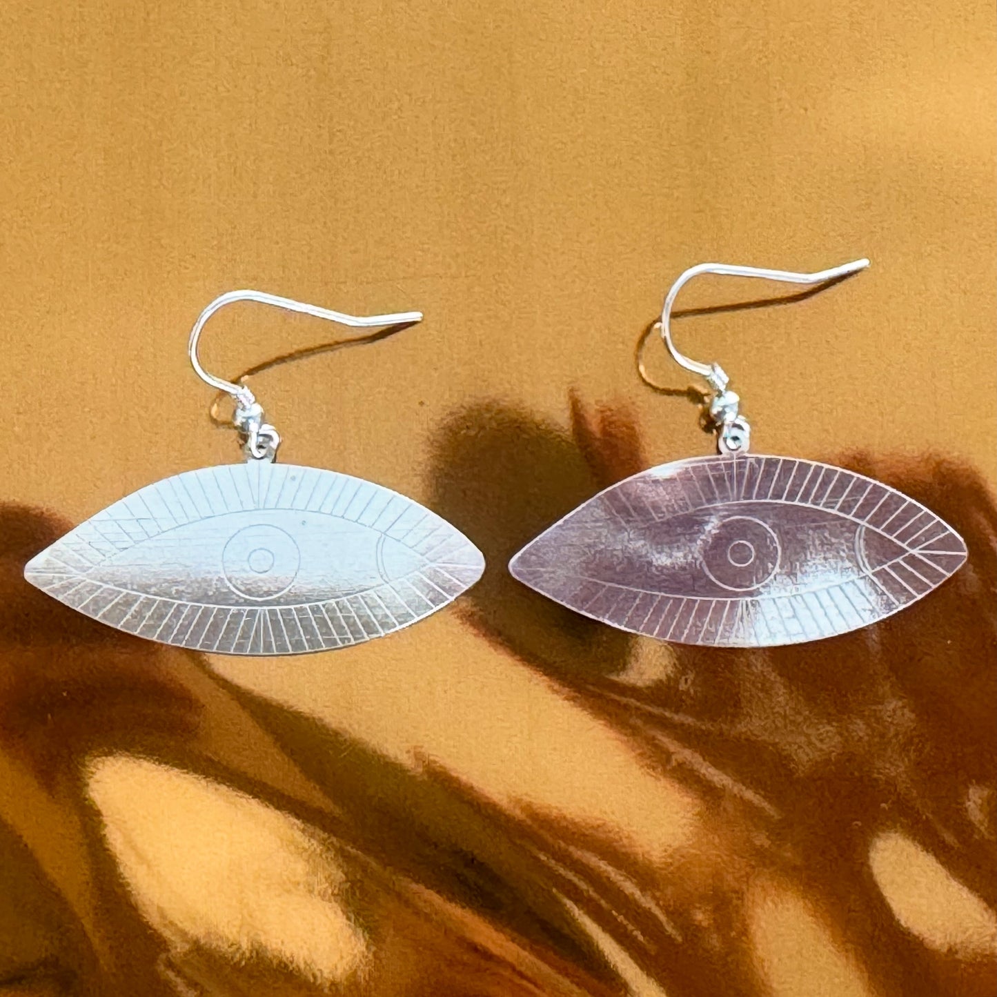 Handmade Silver Eye Earrings