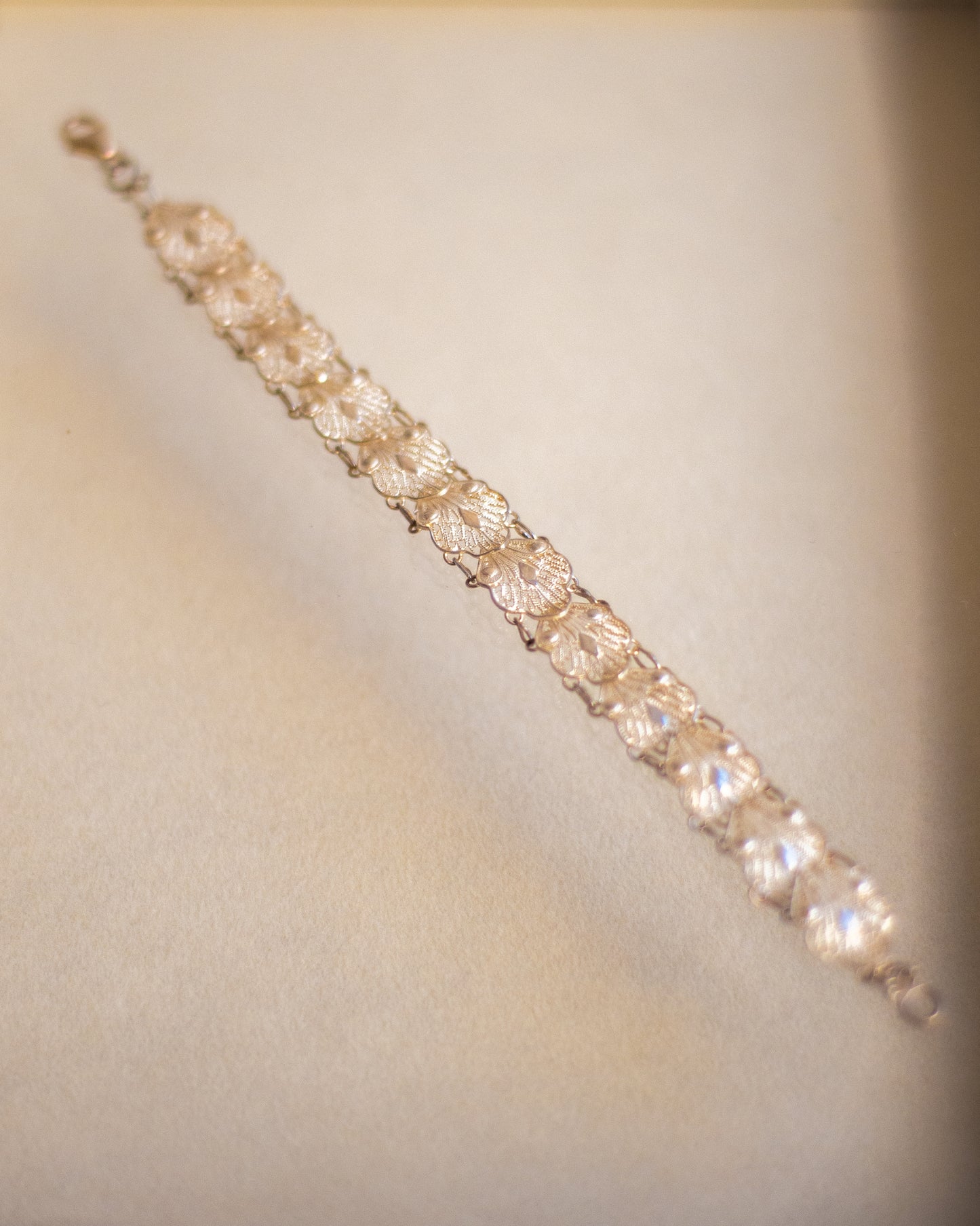 Silver weaved bracelet