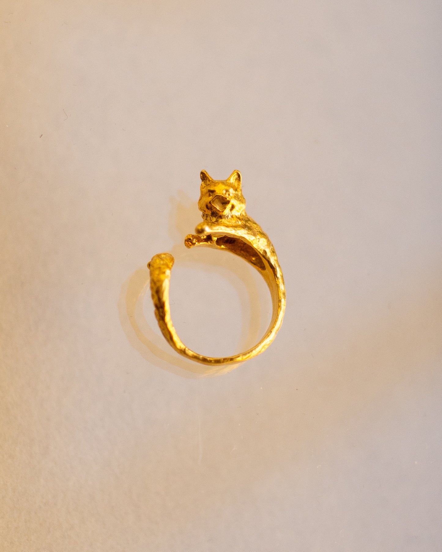Handmade cat ring