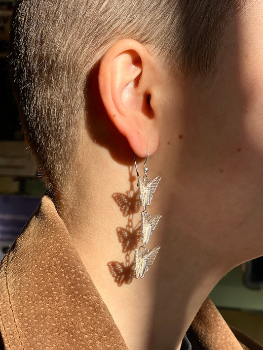Butterfly filigree earrings
