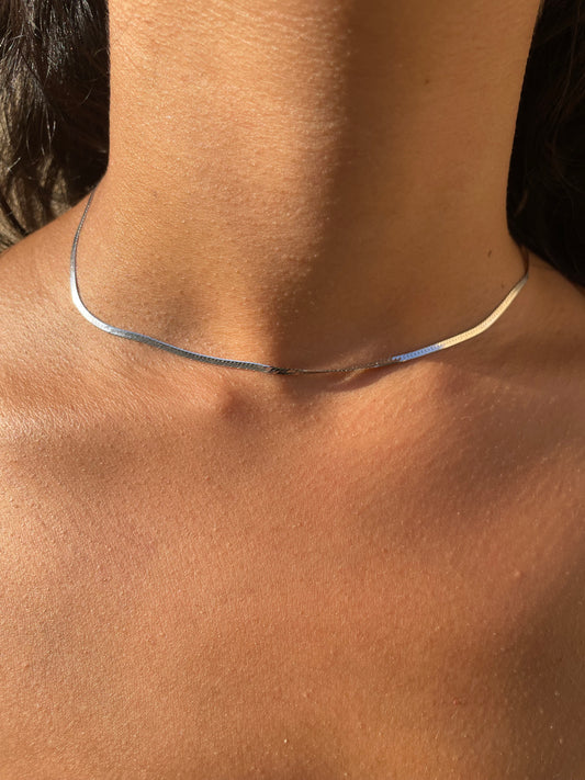 Silver chain necklace
