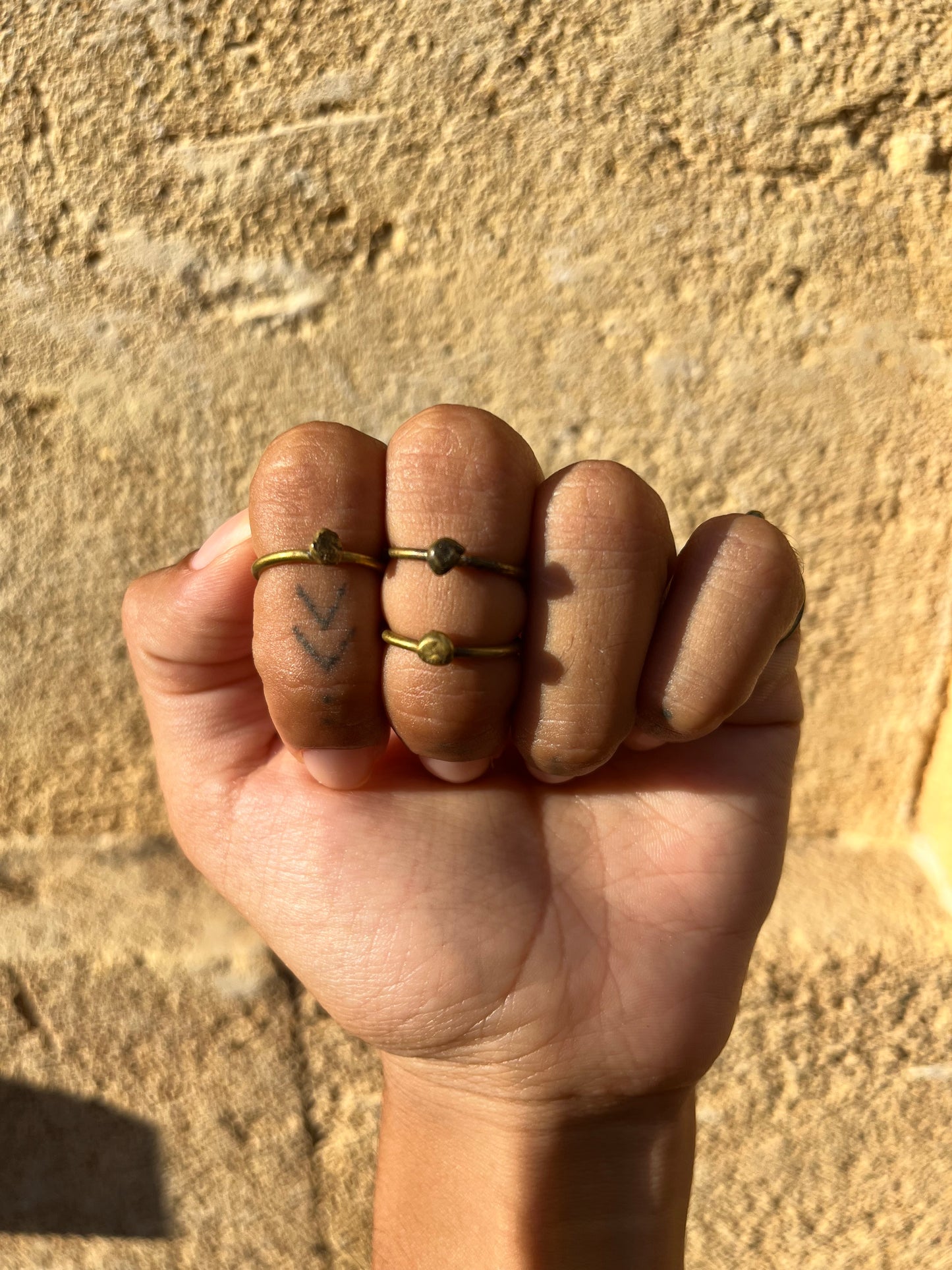 Bronze shaped rings