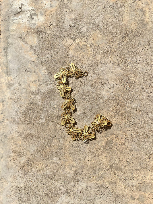 Gold butterfly bracelet