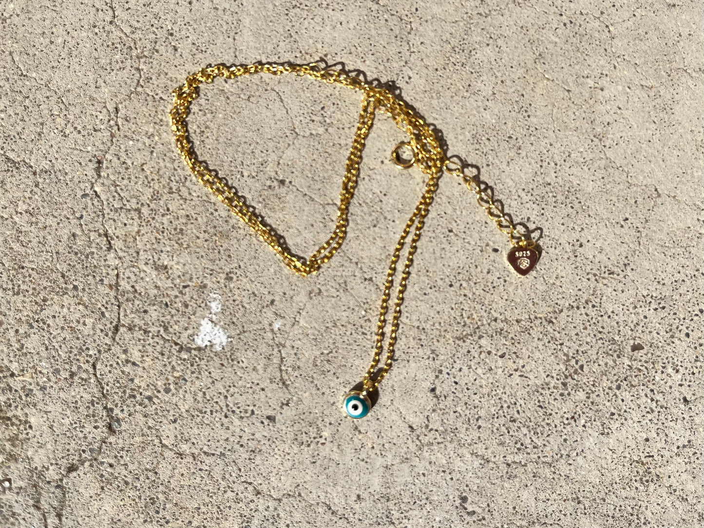Gold evil eye necklace