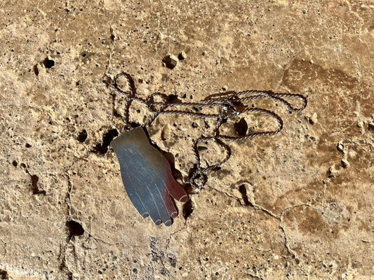 Hand necklace in silver