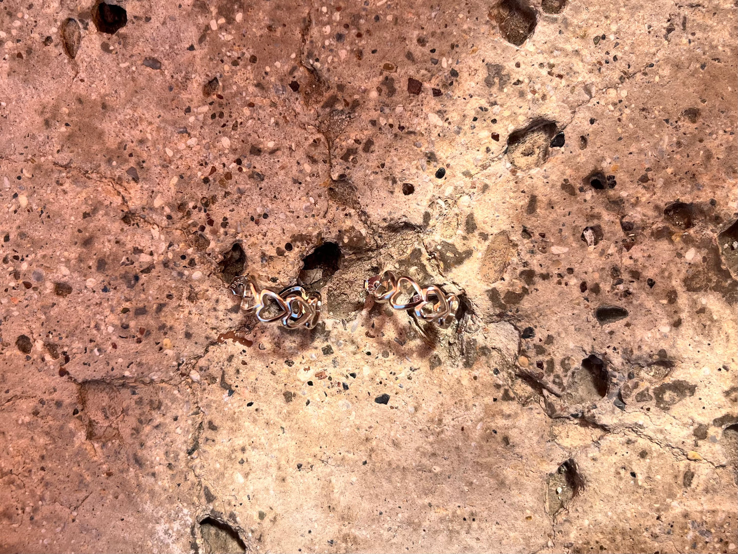Tiny heart hoop earrings