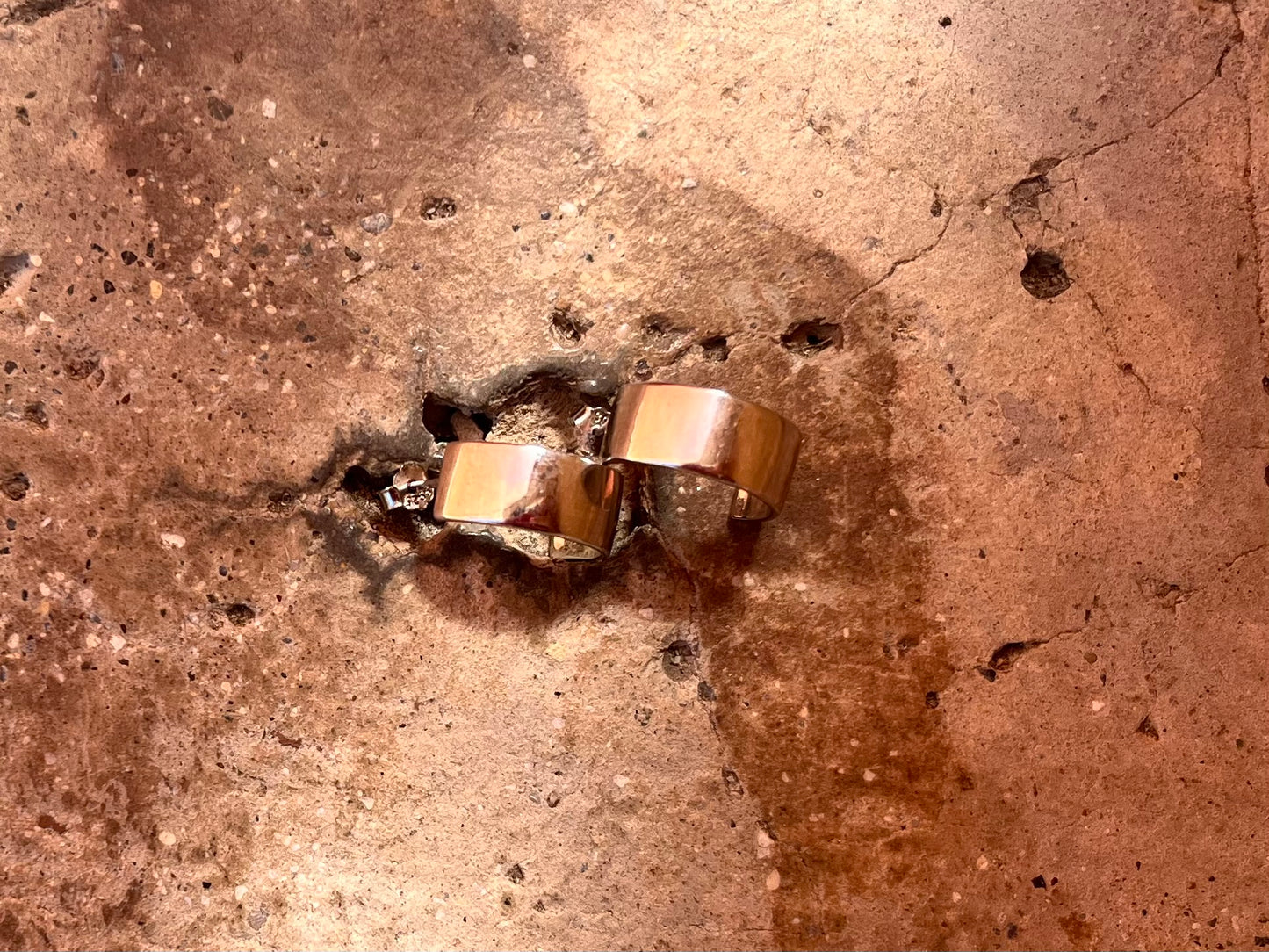 Small silver hoop earrings
