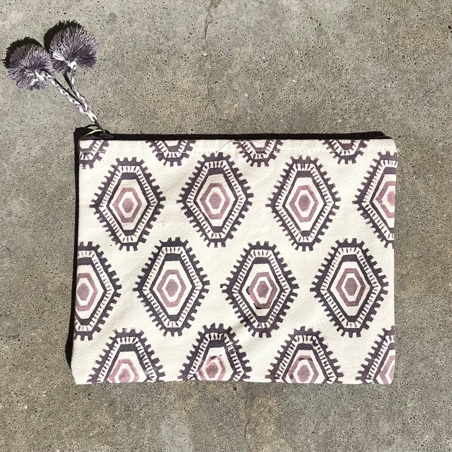 Fabric clutch bag