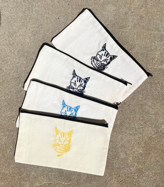 Handmade cat pencil case
