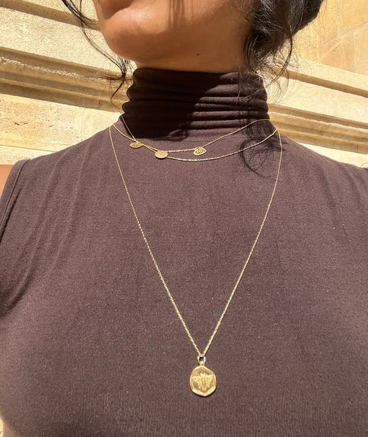 Bee gold necklace