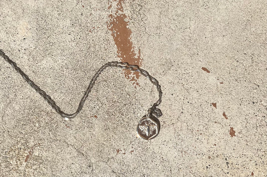 Bee silver necklace