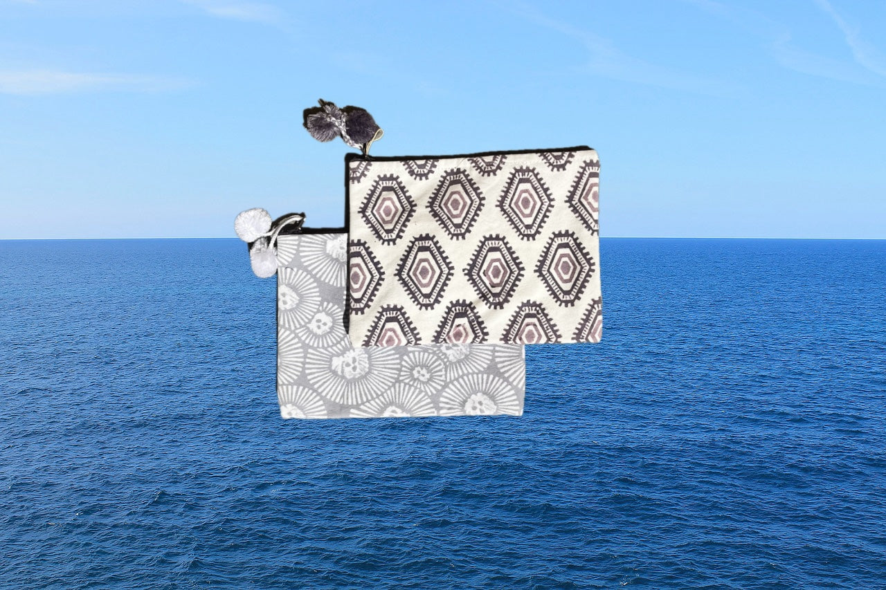 Fabric clutch bag