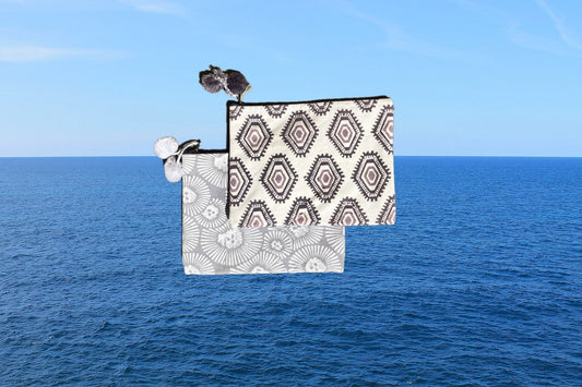 Fabric clutch bag
