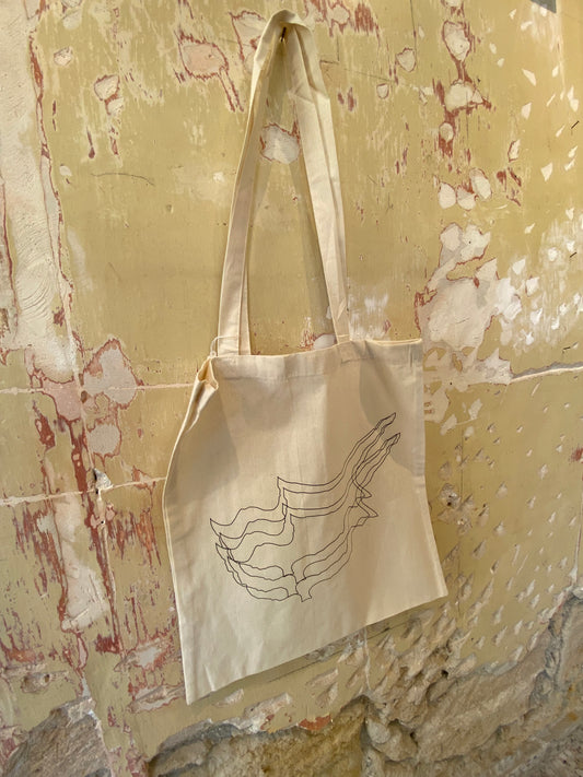 Pelekis Tote Bag-Cyprus Outline Stamp