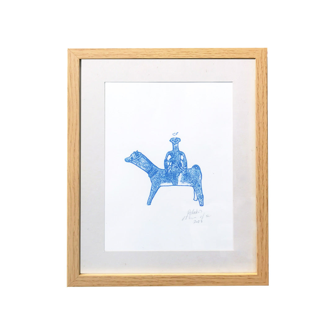 Man on horse - Silkscreen Print