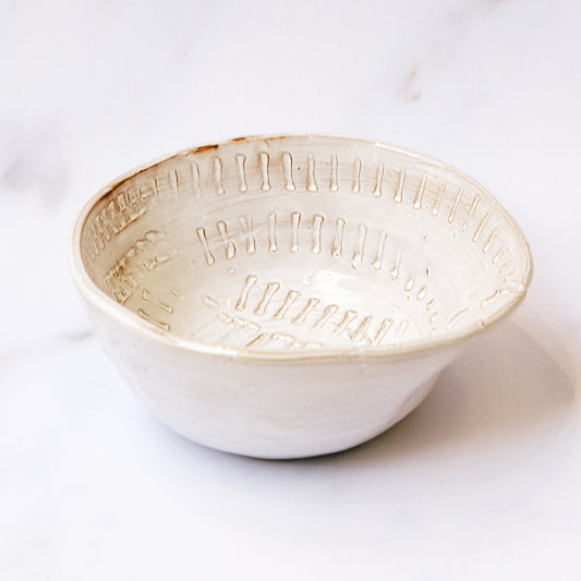 Carved Ceramic Bowl